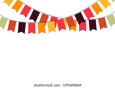 background with birthday theme with colorful banner design