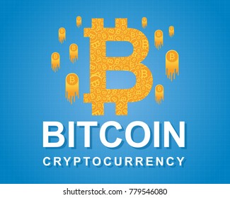 Background of bitcoin style collection