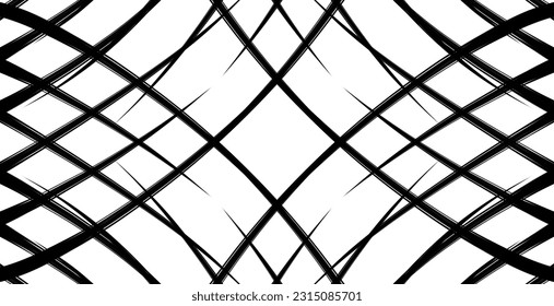 Líneas abstractas de fondo negras y puntos verdes abstractos 