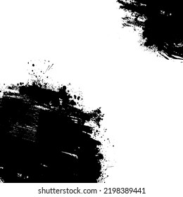 Antecedentes con manchas negras. Marco gruñón. Ilustración del vector