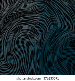 background of black, blue abstract wavy lines