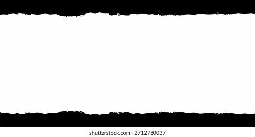 Fondo con la decoración negra de la frontera como el papel rasgado