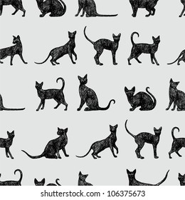 background with black cats