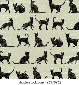 background with black cats