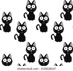 Background with black cats, background for project, children, business, packaging, illustration. Vector background