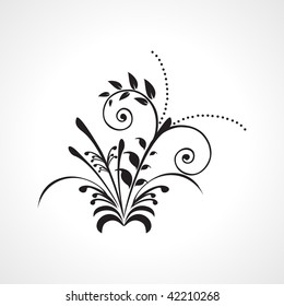 background with black creative floral pattern tattoo
