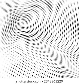 Background of black dots on white. Abstract halftone texture