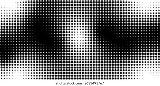 Background with black dots - stock vector Black and white dotted halftone background.Abstract halftone background with wavy surface made of gray dots on white texture