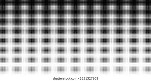 Plano de fundo com pontos pretos - vetor de ações. Efeito de pontos de meio-tom básicos em preto e branco. Efeito de meio-tom. Meio-tom de ponto. Preto branco meio-tom.pontos modernos artes