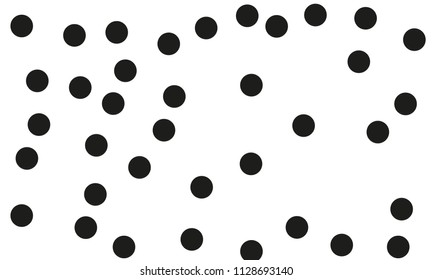 Background with black dots. Style of pointillism, dotted line. Abstract pattern. Vector illustration 