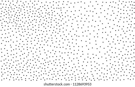 Background with black dots. Style of pointillism, dotted line. Abstract pattern. Vector illustration 
