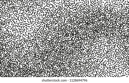 Background with black dots. Style of pointillism, dotted line. Abstract pattern. Vector illustration 