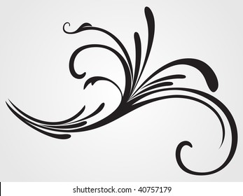 Hintergrund mit schwarzem filigranem Muster-Tattoo