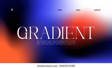 Fondo degradado negro abstracto diseño de la página de destino. Ilustración vectorial. Mezcle los colores del Anuncio líquido.