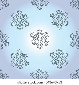 Background with black hand drawing hanukkah celebration symbols: snow. Set of isolated chanukah ceremony decorative art elements on light blue backdrop