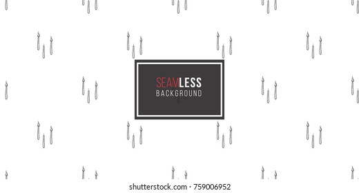 Background with black hand drawing hanukkah celebration symbols: candles. Set of isolated chanukah ceremony decorative art elements on white backdrop