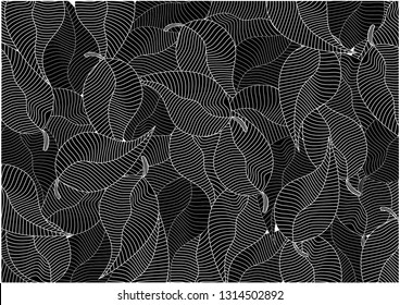 background of black leaves.