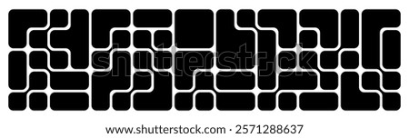 background with black liquid connected circle dots.metaballs pattern on white. abstarct geometric shapes collection Point movement flat icon	