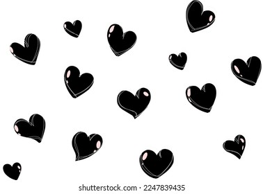 Background with black love for Valentines Day