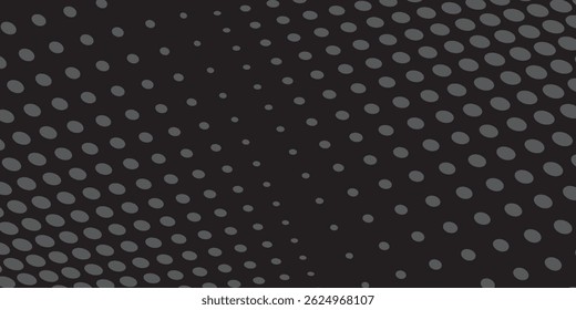Fondo negro con textura monocromática punteada. Patrón de lunares patrón de Vectores de Plantilla.