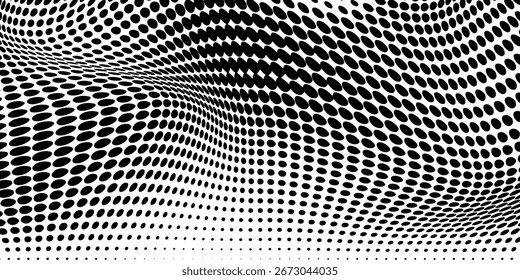 Fondo negro de lunares sin patrón sobre fondo blanco. Halftone minimalista abstractbest seller Vector 