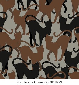 background with black and red cats