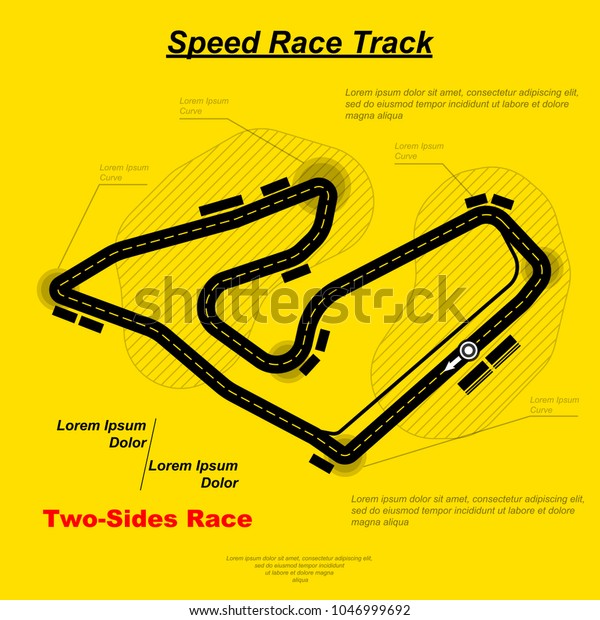 Background\
with black road circuit for speed race\
track
