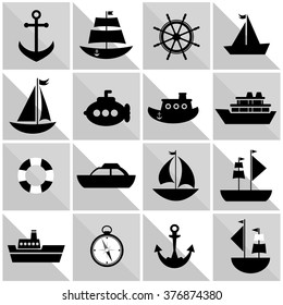 background with black sea transport