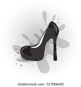 Background with black shoes.