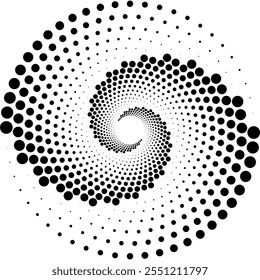 background black spiral halftone retro template