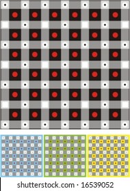 Background with black squares and red circles