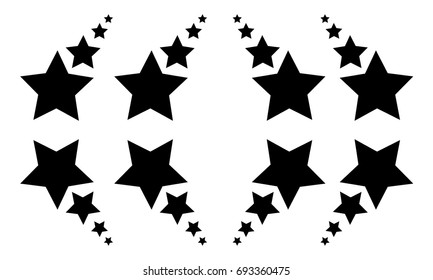 Background black star vector illustration
