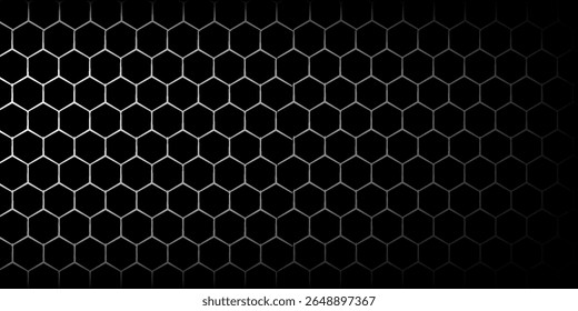Fondo de acero negro en hexágono. Vector EPS 10