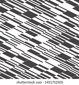 Background with black streaks. Vector seamless texture. Geometric abstract background. Pattern with 50% black streaks in foreground and 50% white streaks in background.
