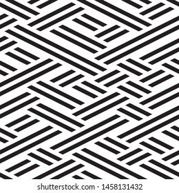 Background with black streaks. Vector seamless texture. Geometric abstract background.
