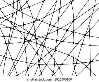 background with black streamlined, intersecting lines, like a spider web, decorative graphics, abstraction