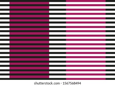 Background of black stripes and pink rectangles.