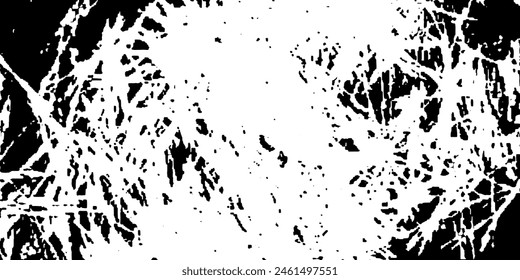 Background black and white abstract texture vector with dark spots, pale nets, lines and drawing
