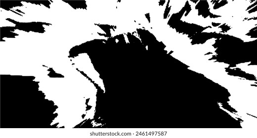 Background black and white abstract texture vector with dark spots, pale nets, lines and drawing