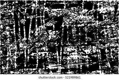 Background black and white abstract texture vector with lines,nets and dark spots
