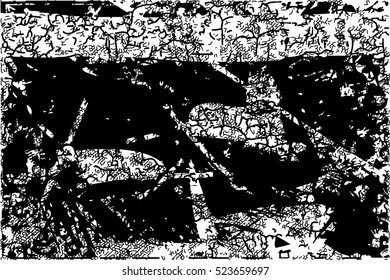 Background black and white abstract texture vector with fat light line,nets and dark spots