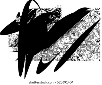 Background black and white abstract texture vector with  dark spots, nets and lines