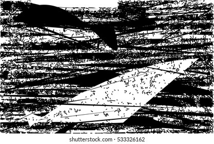 Background black and white abstract texture vector with  dark spots, nets and lines, drawing, 