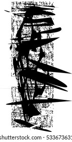 Background black and white abstract texture vector with  dark spots, nets and lines, drawing, 