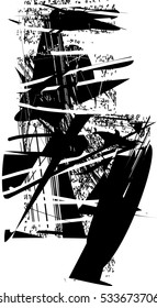 Background black and white abstract texture vector with  dark spots, nets and lines, drawing, 