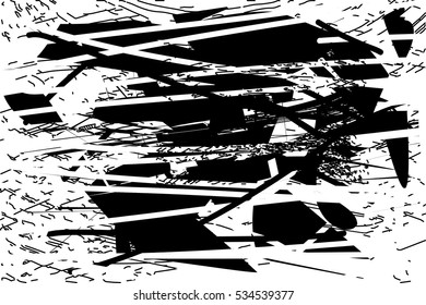 Background black and white abstract texture vector with  dark spots, lines and drawing, 