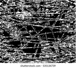 Background black and white abstract texture vector with  dark spots and lines, drawing, 