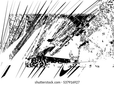 Background black and white abstract texture vector with  dark spots, nets, lines and with drawing, 

