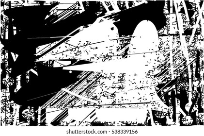 Background black and white abstract texture vector with  dark spots and lines, drawing,