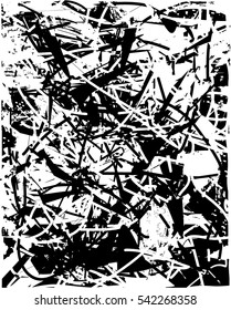 Background black and white abstract texture vector with  dark spots and lines, drawing,